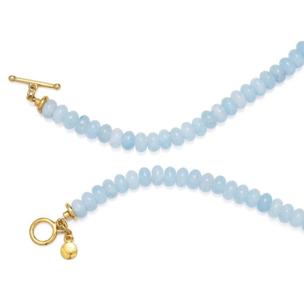 Turquoise Necklace with Gold Heart Turquoise - Picture 3 of 3